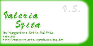 valeria szita business card